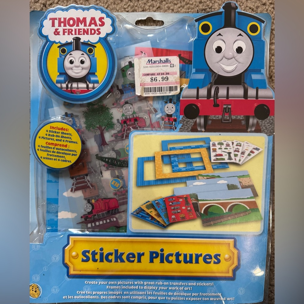 Vintage 2007 Sandylion Thomas & Friends Sticker Pictures Kit - Blue